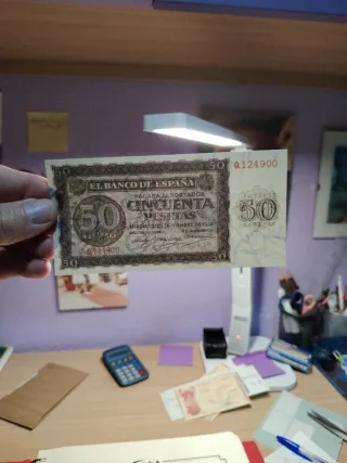 Fascimil 50 y 25 pesetas 1936