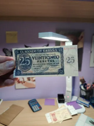 Fascimil 50 y 25 pesetas 1936