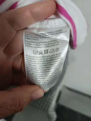 Camiseta Rayas Rosas y Blancas Manga 3/4