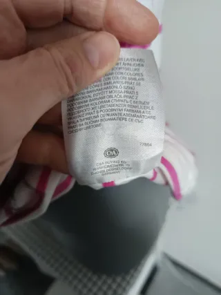 Camiseta Rayas Rosas y Blancas Manga 3/4