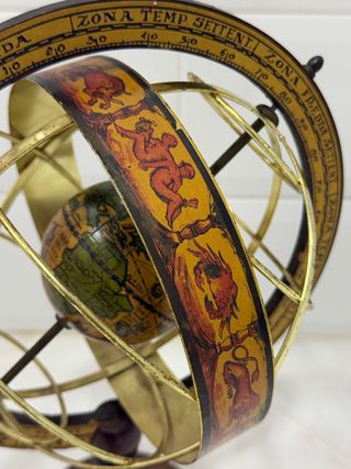 ELEGANTE GLOBO TERRÁQUEO ARMILAR