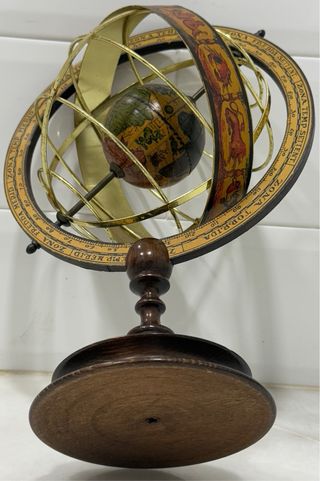 ELEGANTE GLOBO TERRÁQUEO ARMILAR