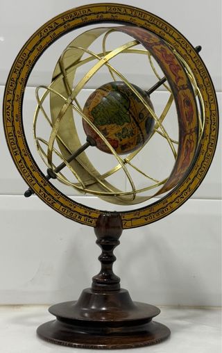 ELEGANTE GLOBO TERRÁQUEO ARMILAR