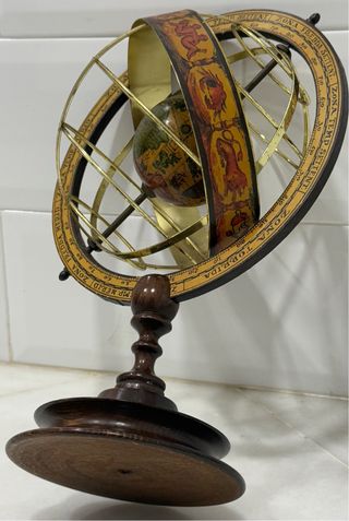 ELEGANTE GLOBO TERRÁQUEO ARMILAR