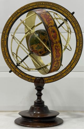 ELEGANTE GLOBO TERRÁQUEO ARMILAR