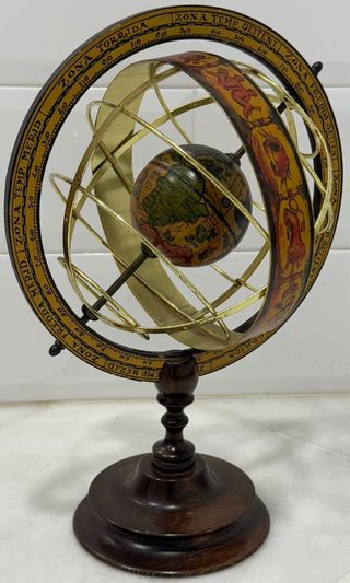 ELEGANTE GLOBO TERRÁQUEO ARMILAR