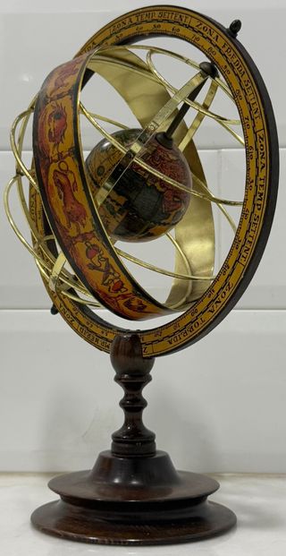 ELEGANTE GLOBO TERRÁQUEO ARMILAR