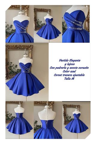 Vestido azul de fiesta corto