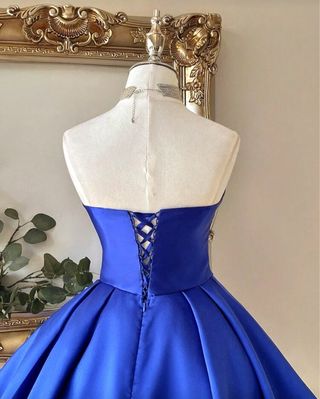 Vestido azul de fiesta corto