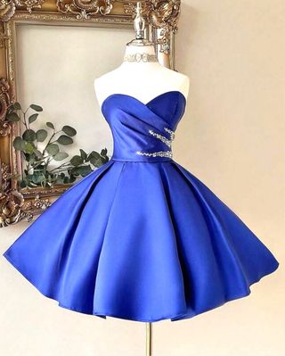 Vestido azul de fiesta corto