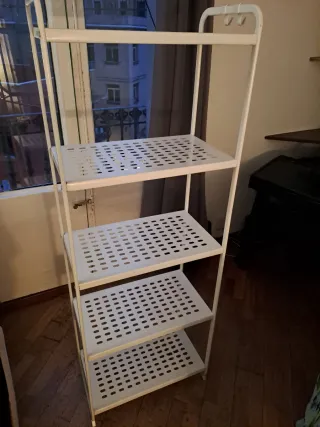 Estantería metálica blanca 5 baldas