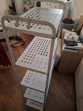 Estantería metálica blanca 5 baldas