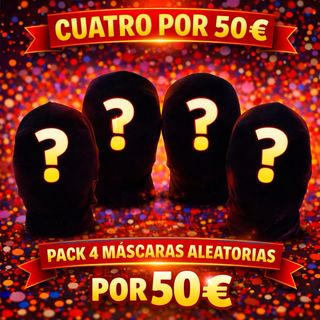 Máscaras de Lucha Libre Doradas y Rojas