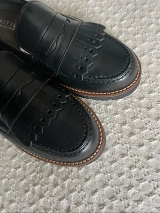 Mocasines Pitillos Negros Talla 37