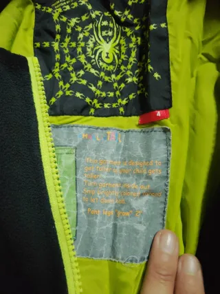 Mono de esquí Spyder Talla 4