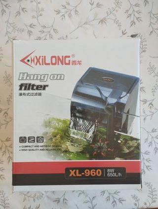 Filtro per acquario grande 650 L/H a zaino a cascata