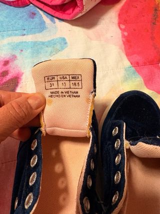 Zapatillas niño terciopelo azul Gios Eppo