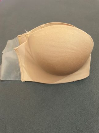 Sujetador sin tirantes beige