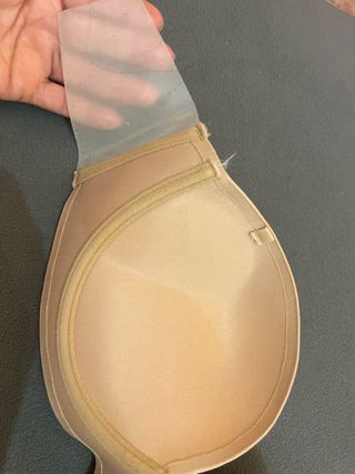 Sujetador sin tirantes beige