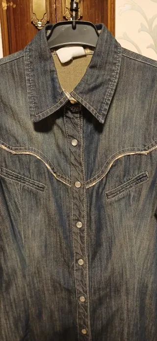 Vestido camisero vaquero azul