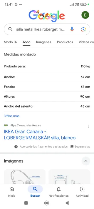 Silla de oficina Ikea estilo industrial roberget