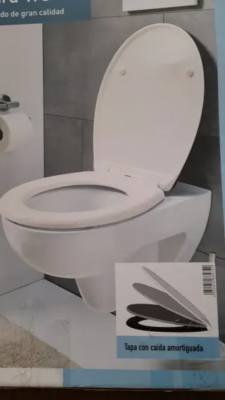 Tapa y Asiento WC Nuevo con Etiqueta