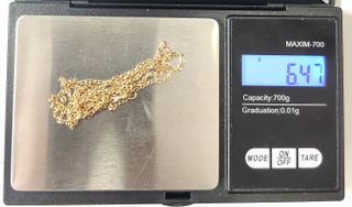 Cadena Forzada de oro de 18k, 6.47 g, 53 cm.
