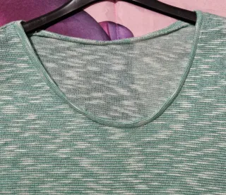 Maglia donna verde e bianca
