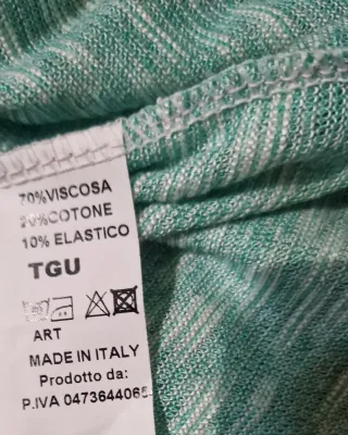 Maglia donna verde e bianca