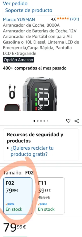 Arrancador de Coche YUSMAN 12V