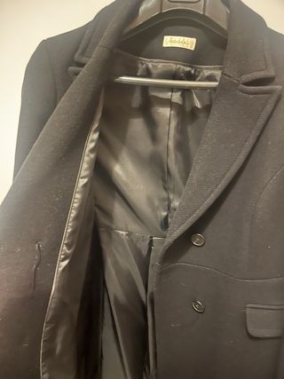 Abrigo Kookai Negro Nuevo Sin Etiquetas