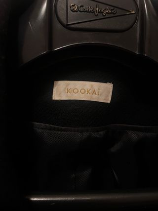 Abrigo Kookai Negro Nuevo Sin Etiquetas