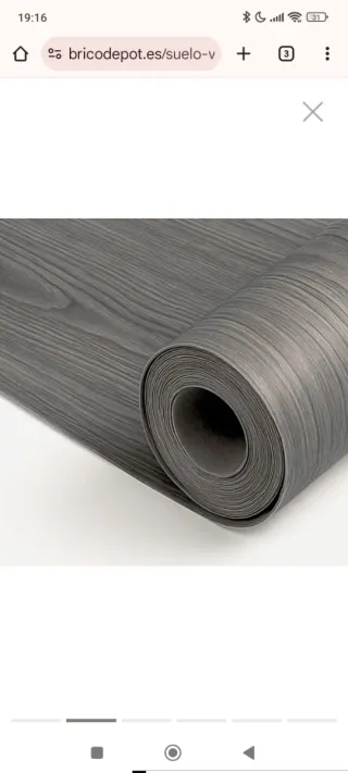 Suelo vinílico 140x500cm Roble Gris Visón