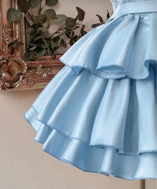 Vestido azul corto de fiesta