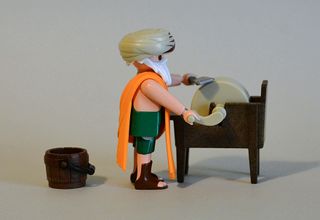 Playmobil Campesino Afilador Belén