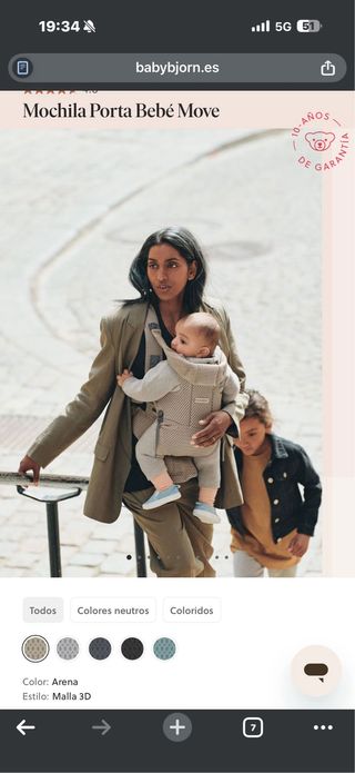 Mochila Porta Bebé Move BabyBjörn Arena