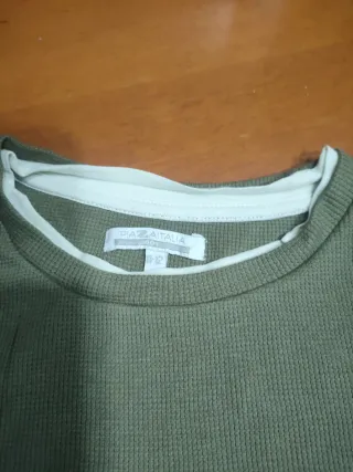 Maglioncino ragazzo verde con doppio strato