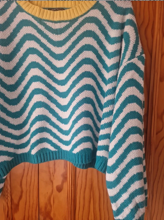 Jersey Shein Azul y Blanco Talla L