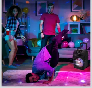 Altavoz Pyle Negro con Luces LED