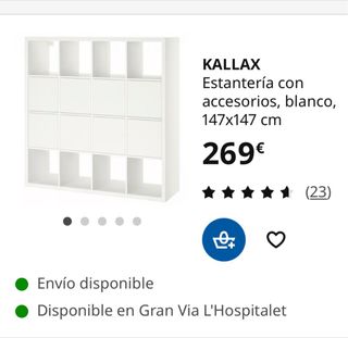 Estantería Kallax 20 cubos +  8accesorio 1.89x147
