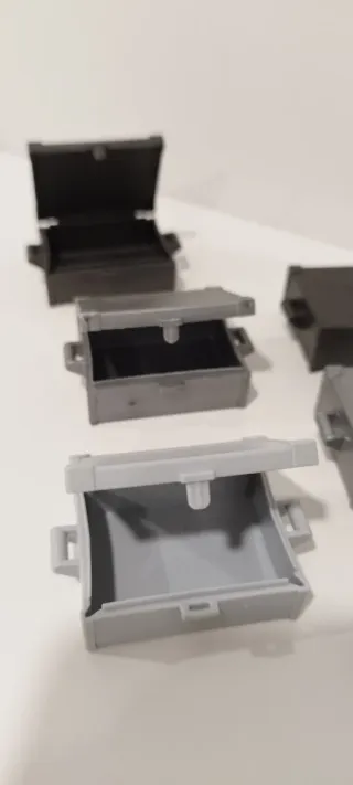 Lote 6 maletines Playmobil grises