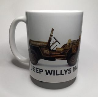 Pareja Tazas Cerámica Jeep Willys y Anagrama