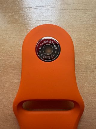 Apple Watch X Hermès 45mm. Orange Sport Band M/L