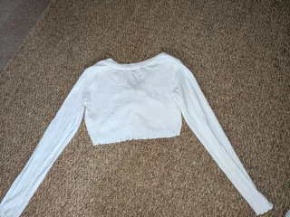 Top SHEIN blanco manga larga XS