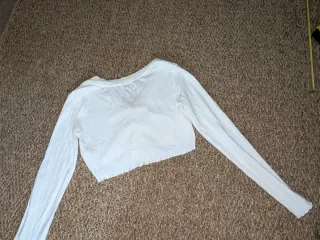 Top SHEIN blanco manga larga XS