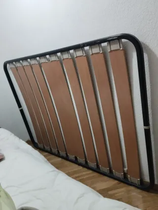 Somier FLEX Negro y Madera 1,35 X 90 cm