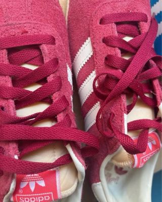 Adidas Gazelle rosas y blancas