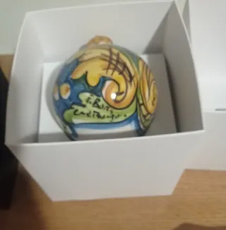 Palla di Natale Fabrizio Boria Ceramica Dipinta