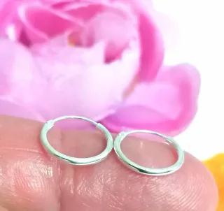 Mini aro 1cm plata de ley