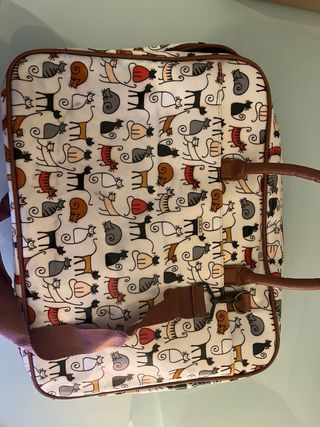 Maletín portátil Misako estampado gatos son dos